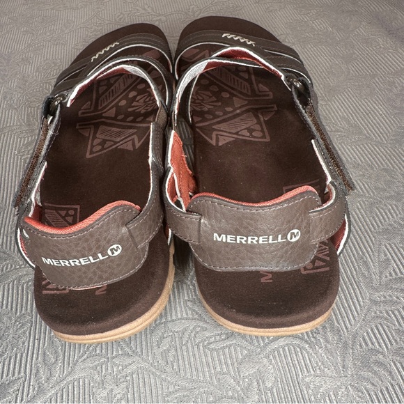 Merrell Sandspur J001230 Espresso/Red Leather Strappy Active Sandal EU42 US 11 - Picture 10 of 13